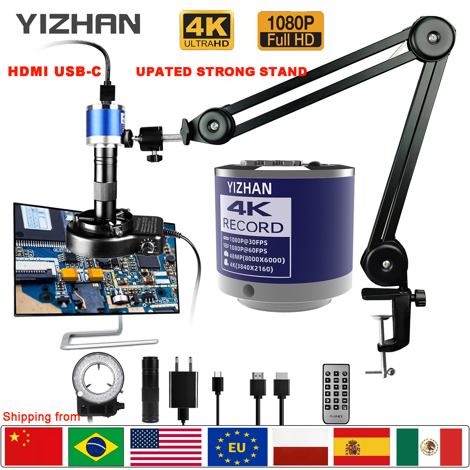 Digital Magnifier Reading - Yizhan Full HD Digital Mircoscope 4K