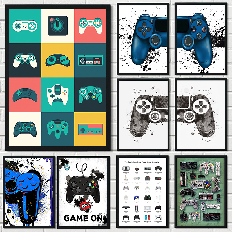Handheld Game Console - Modern Video Game Controllers Poster Handheld