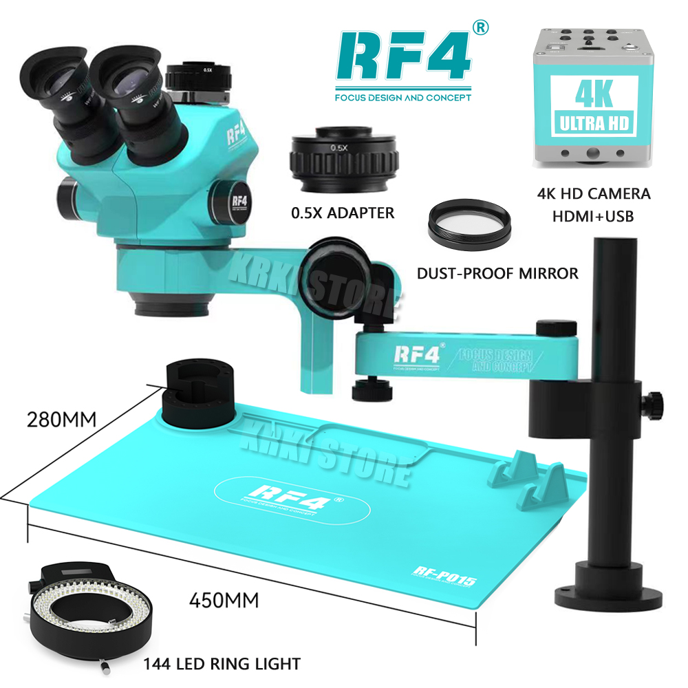 Digital Magnifier Reading - RF4 Trinocular Stereo Microscope Precise Locking