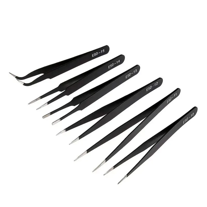 New Gadgets Electronic - NEW 6pcs Precision Long Tweezers Set