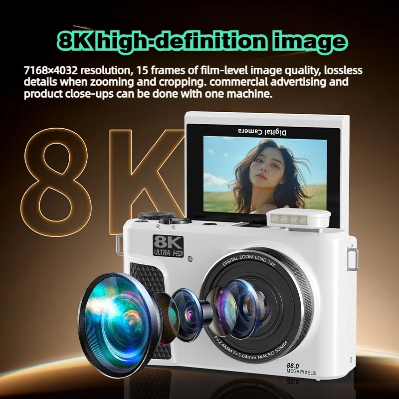 WD300 8K Digital Camera 88MP v - Electronic Gadgets For Home ulasan dan harga