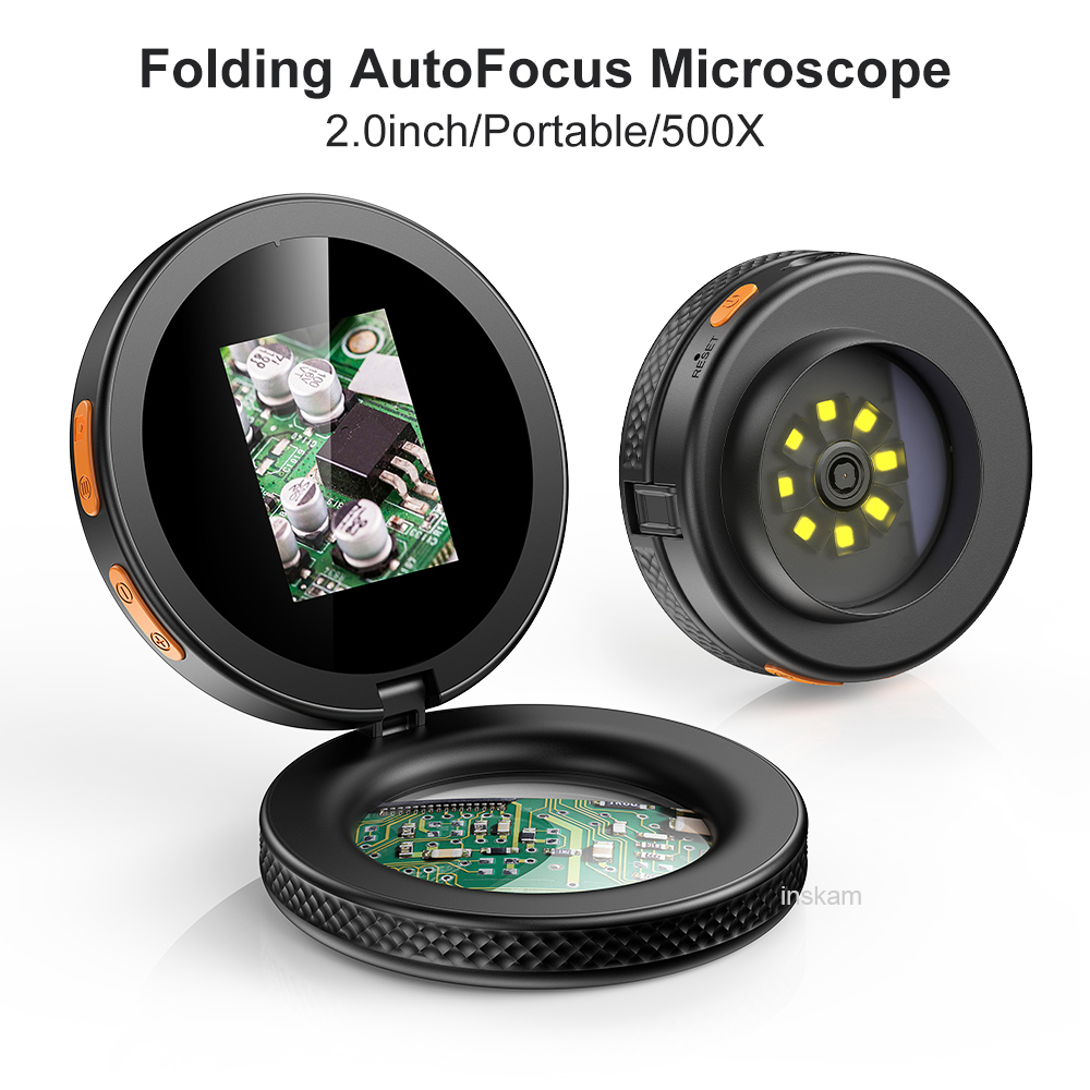 Autofocus Microscope Mini 500X - Digital Magnifier Reading ulasan dan harga